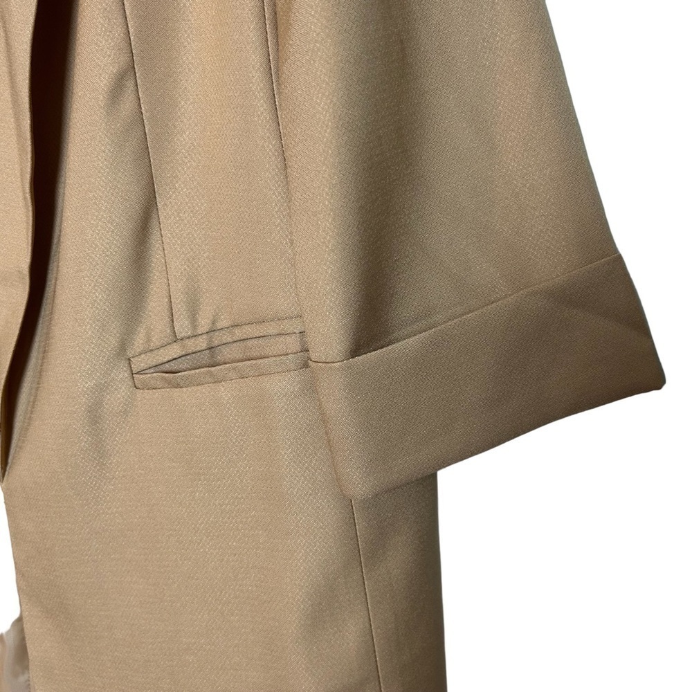 Missguided Oversized Boyfriend Camel Colored Fully Lined Open Front Blazer - Picture 11 of 15